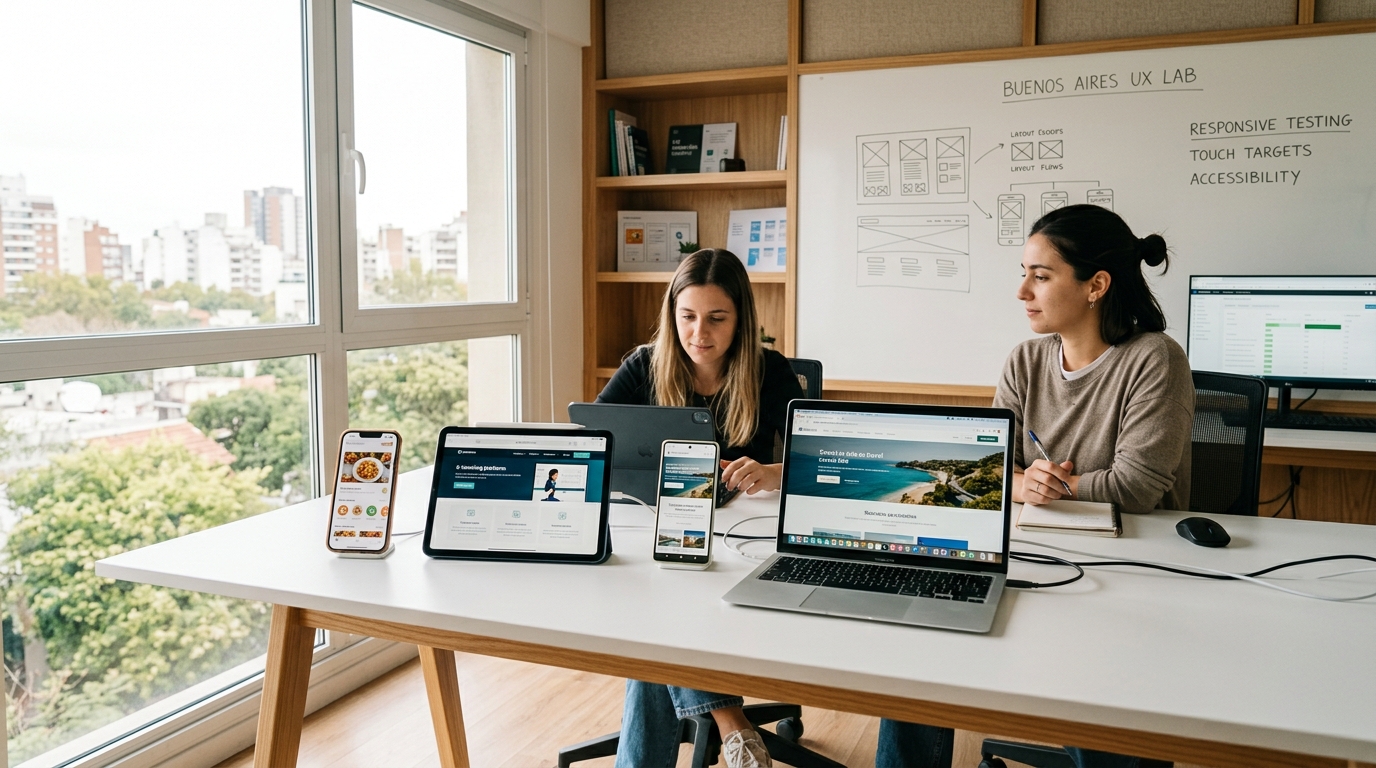 Pruebas de diseño responsivo y usabilidad en laboratorio de WebsitesIQ