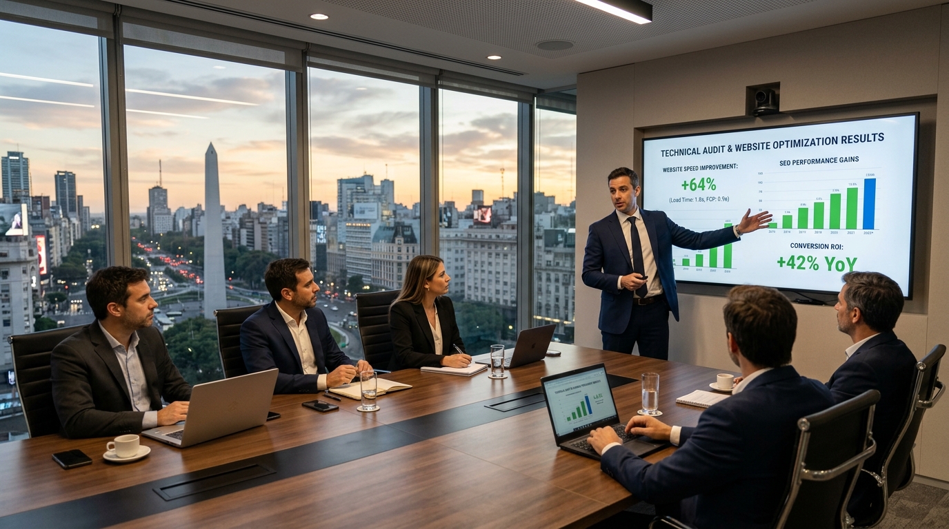 Presentación de resultados de auditoría y métricas de mejora ante directorio empresarial